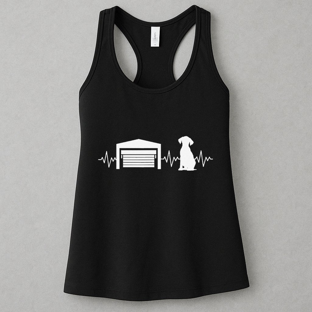 Funny Garage Door Installer Application Day Dog Garage Door Womens Tank Top