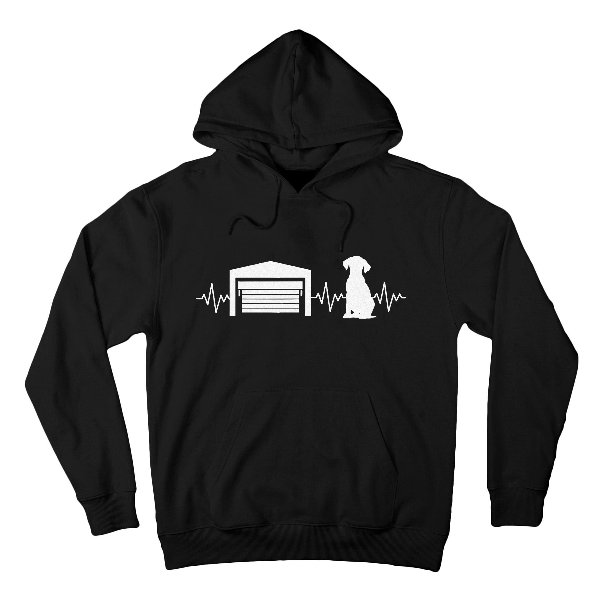 Funny Garage Door Installer Application Day Dog Garage Door Tall Hoodie