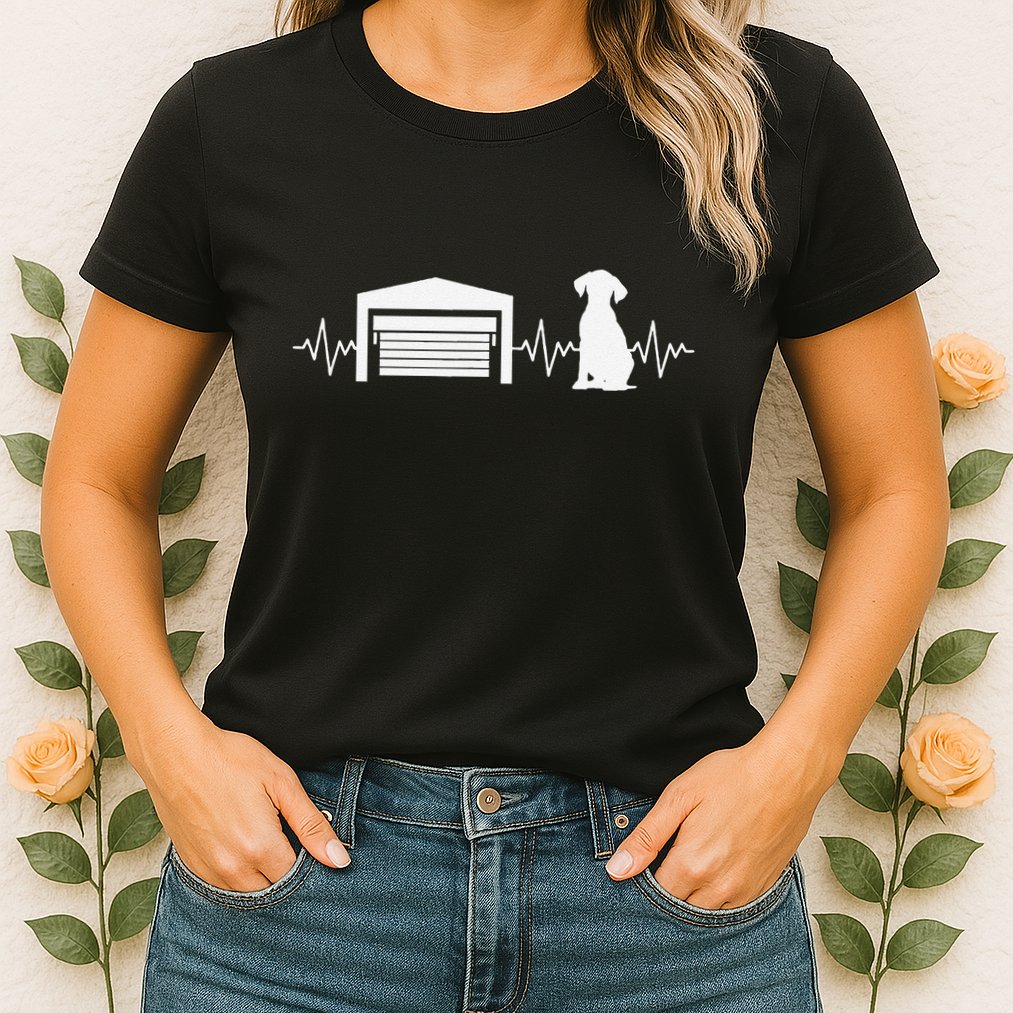 Funny Garage Door Installer Application Day Dog Garage Door Womens T-Shirt