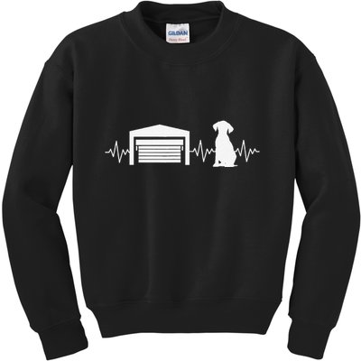 Funny Garage Door Installer Application Day Dog Garage Door Kids Sweatshirt