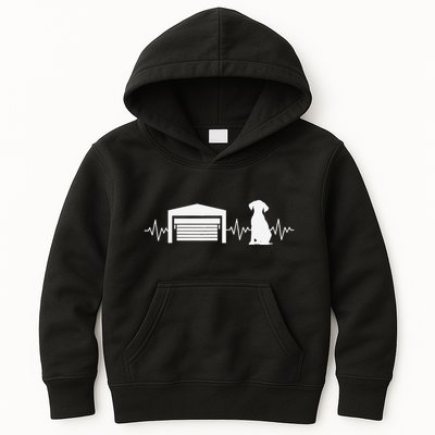 Funny Garage Door Installer Application Day Dog Garage Door Kids Hoodie