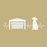 Funny Garage Door Installer Application Day Dog Garage Door Cooling Performance Crew T-Shirt