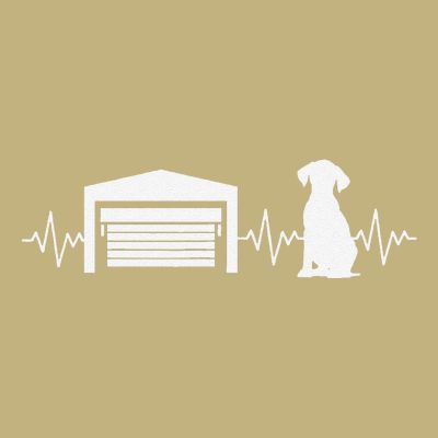 Funny Garage Door Installer Application Day Dog Garage Door T-Shirt
