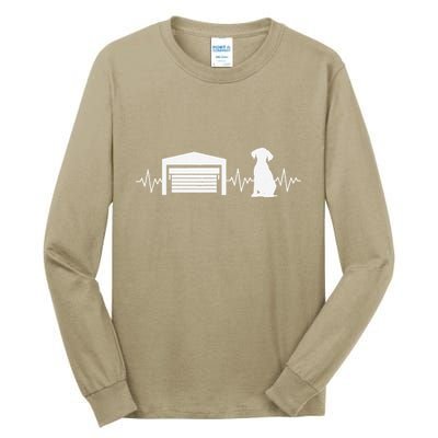 Funny Garage Door Installer Application Day Dog Garage Door Tall Long Sleeve T-Shirt