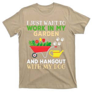 Funny Gardening Dog Lover Gardener Garden Plants T-Shirt