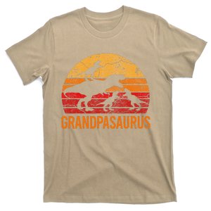 Funny Grandpa Dinosaur Daddy Gift 3 Three Grandpasaurus T-Shirt