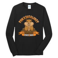 Funny Groundhog Day Phil Cute Ground Hog Punxsutawney Tall Long Sleeve T-Shirt