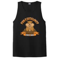 Funny Groundhog Day Phil Cute Ground Hog Punxsutawney PosiCharge Competitor Tank