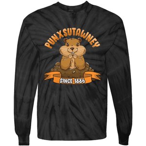 Funny Groundhog Day Phil Cute Ground Hog Punxsutawney Tie-Dye Long Sleeve Shirt