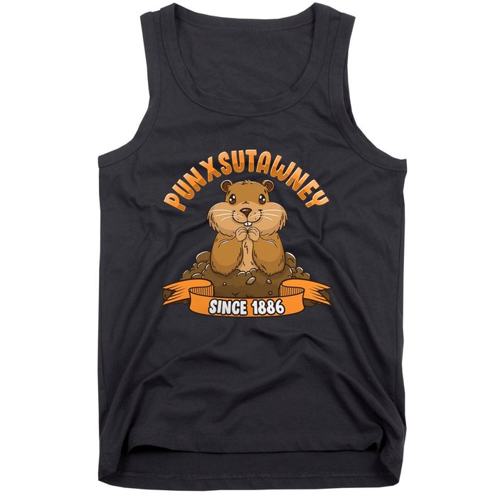 Funny Groundhog Day Phil Cute Ground Hog Punxsutawney Tank Top