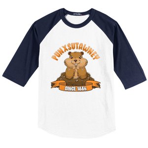 Funny Groundhog Day Phil Cute Ground Hog Punxsutawney Baseball Sleeve Shirt