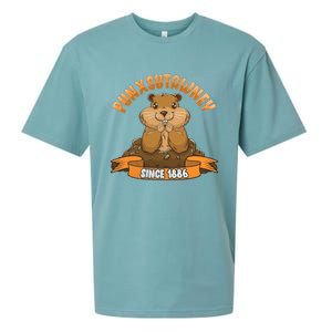 Funny Groundhog Day Phil Cute Ground Hog Punxsutawney Sueded Cloud Jersey T-Shirt