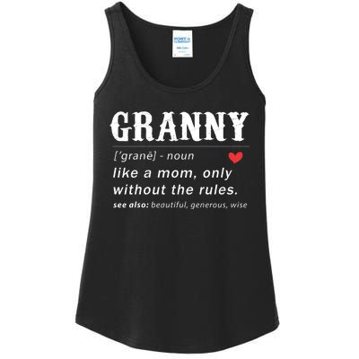 Funny Granny Defination Ladies Essential Tank