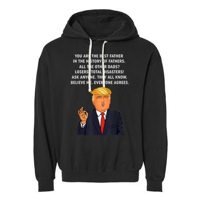 Funny Great Dad Donald Trump Father's Day Gift Tee Garment-Dyed Fleece Hoodie