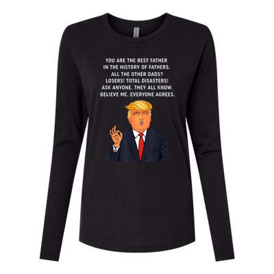 Funny Great Dad Donald Trump Father's Day Gift Tee Womens Cotton Relaxed Long Sleeve T-Shirt