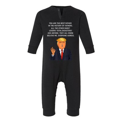 Funny Great Dad Donald Trump Father's Day Gift Tee Infant Fleece One Piece