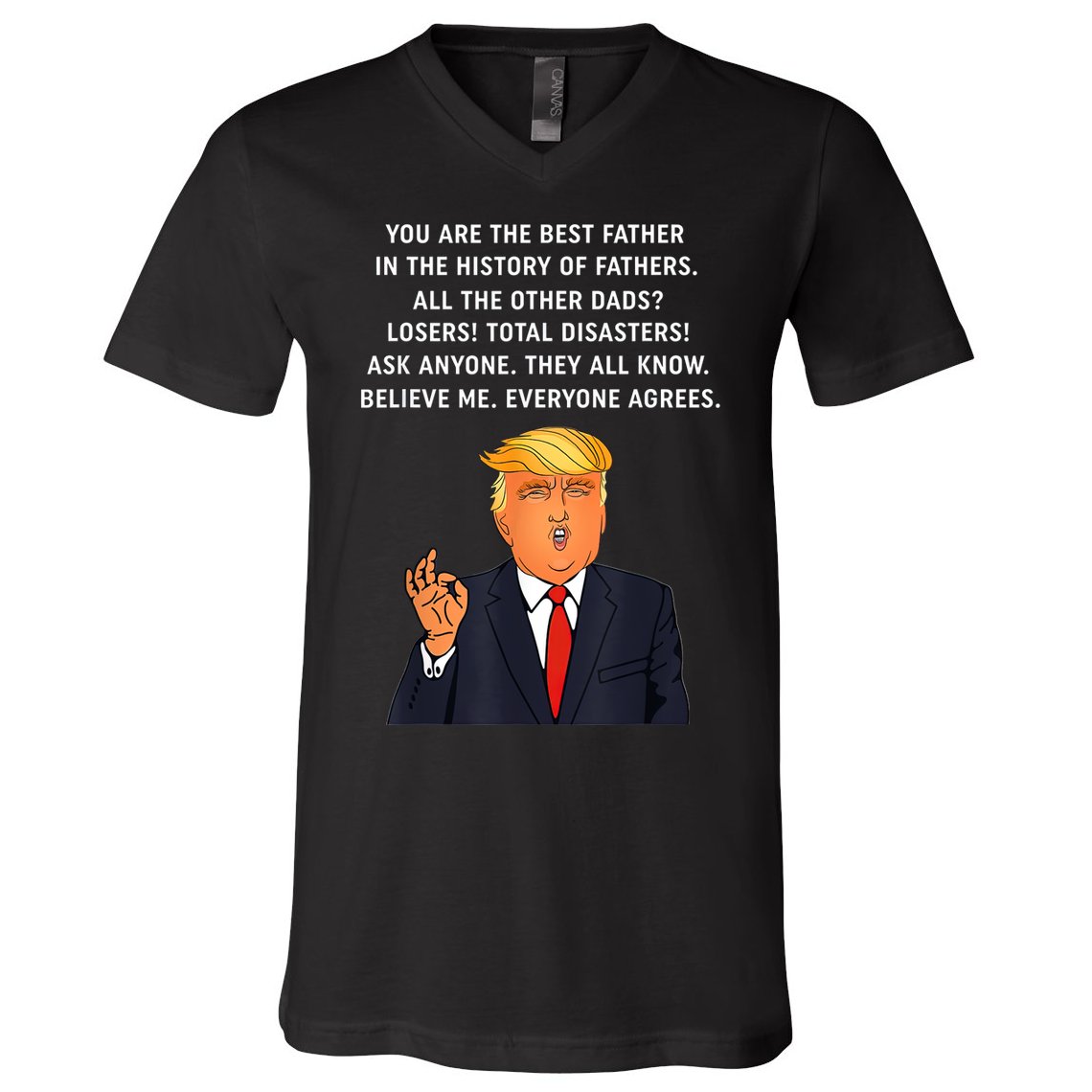 Funny Great Dad Donald Trump Father's Day Gift Tee V-Neck T-Shirt