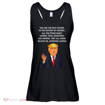 Funny Great Dad Donald Trump Father's Day Gift Tee Ladies Essential Flowy Tank