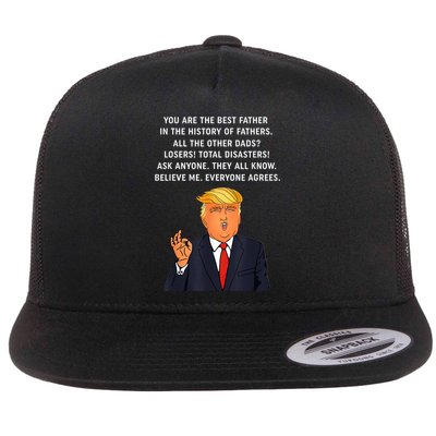 Funny Great Dad Donald Trump Father's Day Gift Tee Flatbill Hat