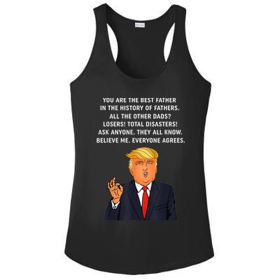 Funny Great Dad Donald Trump Father's Day Gift Tee Ladies PosiCharge Competitor Racerback Tank