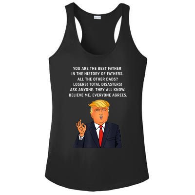 Funny Great Dad Donald Trump Father's Day Gift Tee Ladies PosiCharge Competitor Racerback Tank