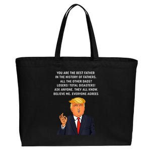 Funny Great Dad Donald Trump Father's Day Gift Tee Cotton Canvas Jumbo Tote