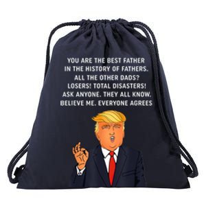 Funny Great Dad Donald Trump Father's Day Gift Tee Drawstring Bag