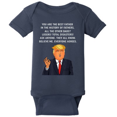 Funny Great Dad Donald Trump Father's Day Gift Tee Baby Bodysuit