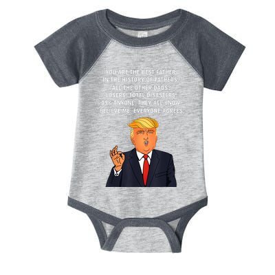 Funny Great Dad Donald Trump Father's Day Gift Tee Infant Baby Jersey Bodysuit