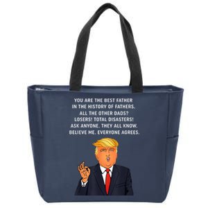 Funny Great Dad Donald Trump Father's Day Gift Tee Zip Tote Bag