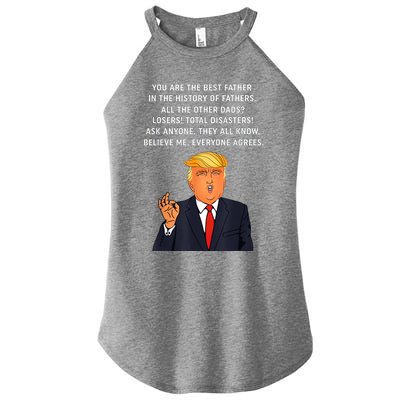 Funny Great Dad Donald Trump Father's Day Gift Tee Women’s Perfect Tri Rocker Tank