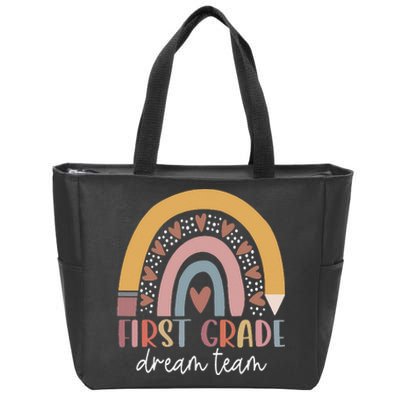 First Grade Dream Team Teacher Back To School Gifts Zip Tote Bag