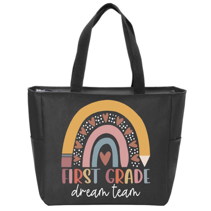 First Grade Dream Team Teacher Back To School Gifts Zip Tote Bag