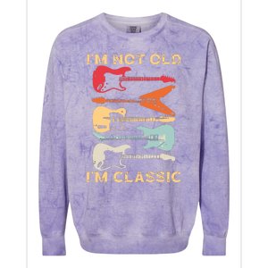 Funny Guitar Design For Men Women Guitarist Guitar Lovers Colorblast Crewneck Sweatshirt