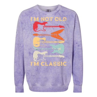 Funny Guitar Design For Men Women Guitarist Guitar Lovers Colorblast Crewneck Sweatshirt