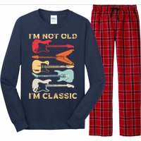 Funny Guitar Design For Men Women Guitarist Guitar Lovers Long Sleeve Pajama Set