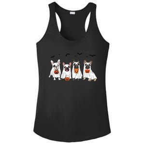 Frenchie Ghost Dog Costume Funny French Bulldog Halloween Ladies PosiCharge Competitor Racerback Tank