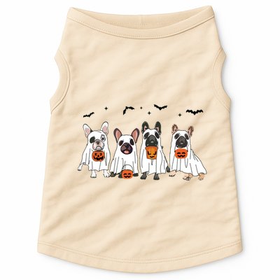 Frenchie Ghost Dog Costume Funny French Bulldog Halloween Doggie Tank