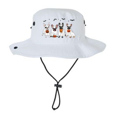 Frenchie Ghost Dog Costume Funny French Bulldog Halloween Legacy Cool Fit Booney Bucket Hat