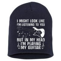 Funny Guitar Design For Men Women Guitarist Guitar Player Short Acrylic Beanie