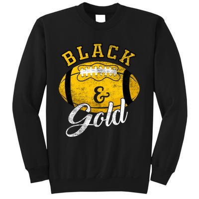 Football Game Day Black And Gold Costume For Football Lover Sweatshirt