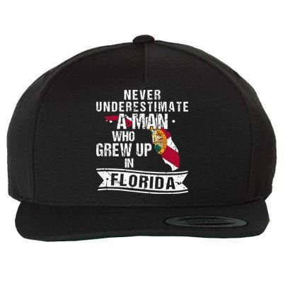 Flo Grown Design For Men Native Florida Wool Snapback Cap