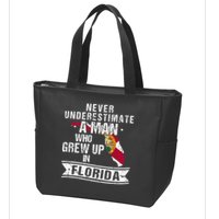 Flo Grown Design For Men Native Florida Zip Tote Bag