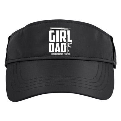 Funny Girl Dad Her Protector Forever Funny Father Gift Of Adult Drive Performance Visor