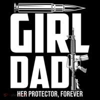 Funny Girl Dad Her Protector Forever Funny Father Gift Of Flat Bill Trucker Hat