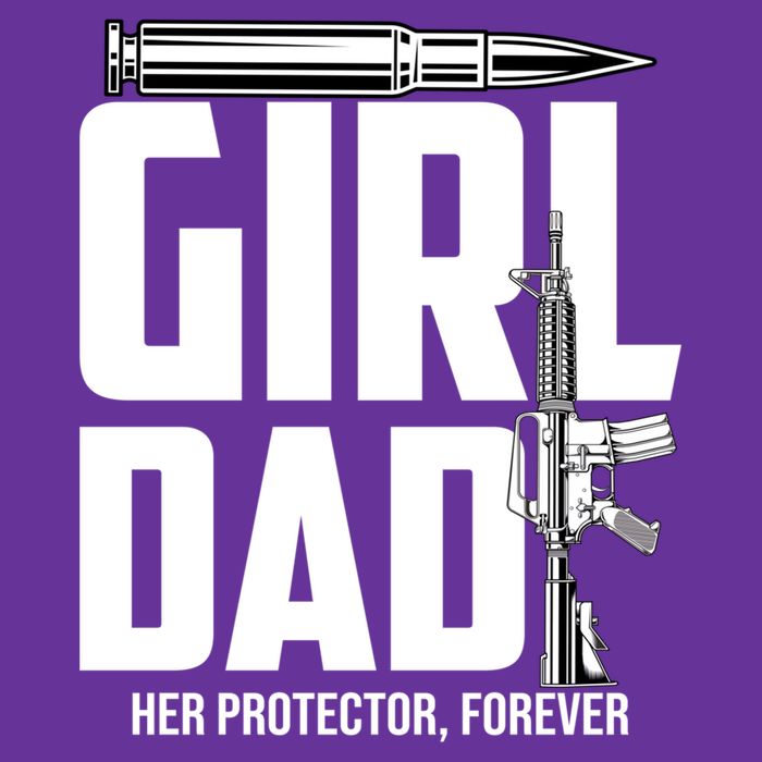 Funny Girl Dad Her Protector Forever Funny Father Gift Of Womens T-Shirt