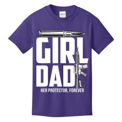 Funny Girl Dad Her Protector Forever Funny Father Gift Of Kids T-Shirt