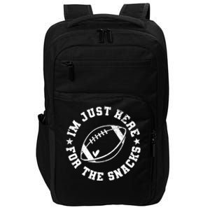 Football Game Day Im Just Here For The Snacks Impact Tech Backpack