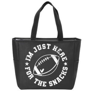 Football Game Day Im Just Here For The Snacks Zip Tote Bag