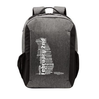Fun Groundhog Day Word Art Groundhog Silhouette Vector Backpack